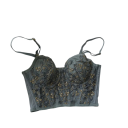 Reggiseno da donna in pizzo con motivo ricamato e taglio allungato in poliestere elastan nylon lycra acrilico biancheria intima da indossare 3