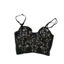 Reggiseno da donna in pizzo con motivo ricamato e taglio allungato in poliestere elastan nylon lycra acrilico biancheria intima da indossare 1