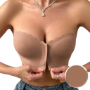 Reggiseno da donna senza cuciture e senza spalline con superficie liscia in nylon e cotone per essere indossato sotto abiti e top senza cuciture visibili 3