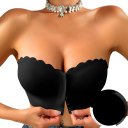 Reggiseno da donna senza cuciture e senza spalline con superficie liscia in nylon e cotone per essere indossato sotto abiti e top senza cuciture visibili 2