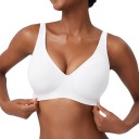 Reggiseno da donna senza cuciture e senza stecche con scollatura a V profonda e coppe sagomate con spalline larghe e fascia inferiore 8