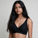 Reggiseno da donna senza cuciture e senza stecche con scollatura a V profonda e coppe sagomate con spalline larghe e fascia inferiore 5
