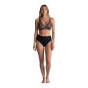 Reggiseno da donna senza cuciture senza ferretto con classico motivo leopardato e profondo scollo a V con spalline larghe in colore marrone e nero 6