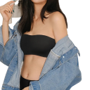 Reggiseno da donna senza spalline forma liscia materiale elastico in poliestere spandex realizzazione senza cuciture per abiti e top 9