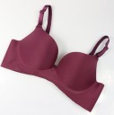 Reggiseno donna con coppe modellate lisce Spalline regolabili Chiusura con ganci sul retro Orlo ondulato In nylon e spandex 6