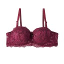Reggiseno in pizzo da donna con coppe intere e motivo delicato in elastan e poliammide, biancheria intima leggera con spalline per uso quotidiano 2