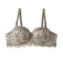 Reggiseno in pizzo da donna con coppe intere e motivo delicato in elastan e poliammide, biancheria intima leggera con spalline per uso quotidiano 5