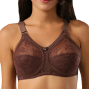 Reggiseno in pizzo da donna con coppe piene senza imbottitura in poliestere biancheria intima comoda con spalline più larghe per l'uso quotidiano 2