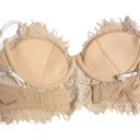 Reggiseno in pizzo da donna con parte inferiore allungata e bottoni decorativi con coppe sagomate e spalline regolabili 11