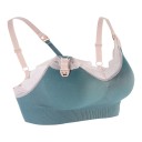 Reggiseno per allattamento senza cuciture con bordino in pizzo sullo scollo a V e ganci sulle spalline senza ferretto con ampia fascia 14