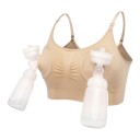 Reggiseno per l'estrazione e l'allattamento senza mani con aperture nelle coppe e ganci sulle spalline con bordo largo 6