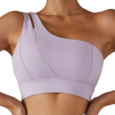 Reggiseno sportivo a spalla unica Top sportivo per l'allenamento Reggiseno sportivo con effetto push up V324 6
