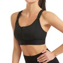 Reggiseno sportivo da donna con zip frontale e spalline incrociate sul retro con cintura regolabile per corsa, fitness e yoga 3