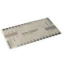 Regla de medición de altura de cuerdas de acero inoxidable, calibre plateado, herramienta para afinar guitarra y bajo. 3