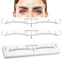 Regla de medición desechable para cejas 20 unidades Plantilla de papel autoadhesiva 18 cm para modelado preciso de cejas 2