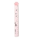 Regla transparente de 15 cm con huella de gato Regla corta infantil con motivo de gato Regla transparente para niños con gato 3
