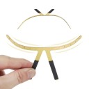 Règle de mesure en métal pour sourcils 14 × 12 cm Modèle en acier inoxydable pour déterminer avec précision la forme et la symétrie des sourcils 3