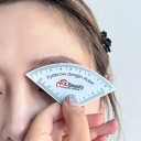 Règle de mesure pour le dessin des sourcils 85 × 45 mm Modèle en plastique transparent pour un dessin précis de sourcils symétriques 1