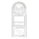 Règle multifonctionnelle géométrique pour le dessin Modèle de dessin pour les écoliers Outil multifonctionnel pour mesurer et dessiner 4