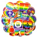 Regnbågsdekaler 50/100 st 1