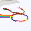 Regnbågsflätat armband 2