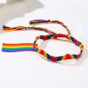 Regnbågsflätat armband 4
