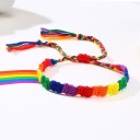 Regnbågsflätat armband 5