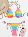 Regnbuefarvet bikini til kvinder 1