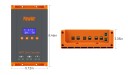Regulator de încărcare solar MPPT 60A 22x13x9 cm 12V 24V 36V 48V cu display LCD negru-portocaliu pentru panouri, baterii și iluminat 4