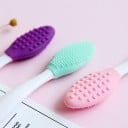 Reinigende gezichtsborstel voor gezicht en neus Dubbelzijdige siliconen kop met fijne en grove ronde uitsteeksels Afmetingen 14,5 x 1,7 cm 2