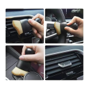 Reinigingsborstel 9,7 x 2,6 x 5 cm voor auto-interieur, toetsenbord en airconditioning Fijne zachte haren met hoes Gedetailleerde tool voor stof 4
