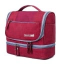 Reis cosmetica tas met twee vakken en handgreep Organizer voor cosmetica en toiletartikelen Materiaal oxford Afmetingen 21 x 13 x 25 cm 2