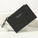 Reis etui voor documenten en kaarten met rits en lus Platte minimalistische uitvoering van PU-leer met fijne textuur 14 x 9,5 x 0,5 cm 1