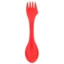 Reisbestek 3-in-1 Lepel vork en mes in één stuk Set van 6 stuks Dubbelzijdig plastic bestek van 18 cm Voor onderweg en kamperen 6
