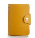 Reisdocumenten- en kaartenhoes met doorzichtige zakken Sluiting met metalen drukknoop Materiaal PU leer Afmetingen 10,7 x 7,5 cm 7