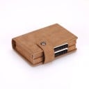 Reisdocumentenhoes met twee aluminium vakken Hoes van PU leer met drukknoopsluiting Afmetingen 10,4 x 7,7 x 3 cm 5