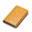 Reisdocumentenhoes van eco-leer met stevige binnenruimte Hoes met gestikte randen Compakte afmetingen 10 x 6,5 x 1,8 cm 16