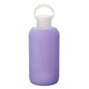 Reise-Glasflasche für Getränke 500 ml in Silikonhülle für Schule und Arbeit Schraubdeckel mit Trageschlaufe Abmessungen 17 x 7 cm 1