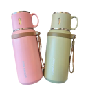 Reise-Thermoskanne mit Teesieb 600 ml 8 × 23 cm Edelstahl SUS304 tragbare Flasche für Tee und heiße Getränke für die Arbeit, Schule 1