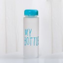 Reise-Trinkflasche mit Schriftzug und Tee-Filter im Deckel Schraubverschluss Material Kunststoff Volumen 480 ml Maße 19,5 x 6,5 cm 5