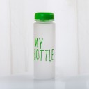 Reise-Trinkflasche mit Schriftzug und Tee-Filter im Deckel Schraubverschluss Material Kunststoff Volumen 480 ml Maße 19,5 x 6,5 cm 9