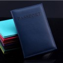 Reisepasshülle aus Kunstleder mit geprägtem Schriftzug Passport Schutzhülle für den Pass mit gesteppten Kanten Größe 9,8 x 14,2 cm 6
