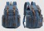 Reiserucksack aus Segeltuch mit Leder J3087 16