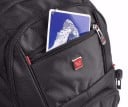 Reiserucksack mit Laptopfach Atmungsaktives Rückensystem Kopfhörerausgang Wasserabweisend Nylon und Polyester Schwarz 48 x 33 x 23 cm 9