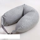 Reiskussen voor de nek in U-vorm met bevestigingsriem Katoen en polyester Ook te gebruiken als rugsteun of voetsteun 67 x 16,5 cm 4