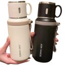 Reisthermosfles met theezeef 600 ml 8 × 23 cm roestvrij staal SUS304 draagbare fles voor thee en warme dranken voor werk, school en onderweg 2