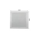 Rejilla de ventilación metálica 250x250 mm Cubierta de ventilador de aluminio con malla contra insectos Abertura de ventilación para paredes y techos Uso interior y exterior 2