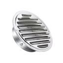 Rejilla de ventilación redonda 100 mm 98x145x40 mm Acero inoxidable 201 Protección contra insectos Ventilación exterior e interior Extracción y circulación de aire 4