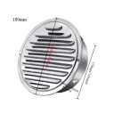 Rejilla de ventilación redonda 180 mm 178x230x63 mm Acero inoxidable 201 Protección contra insectos Uso exterior e interior Extracción y circulación 5
