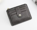 Rejsepung til betalingskort med lomme med lynlås Tyndt etui af PU-læder med rum og spænde med trykknap 12 x 9,5 x 1 cm 6